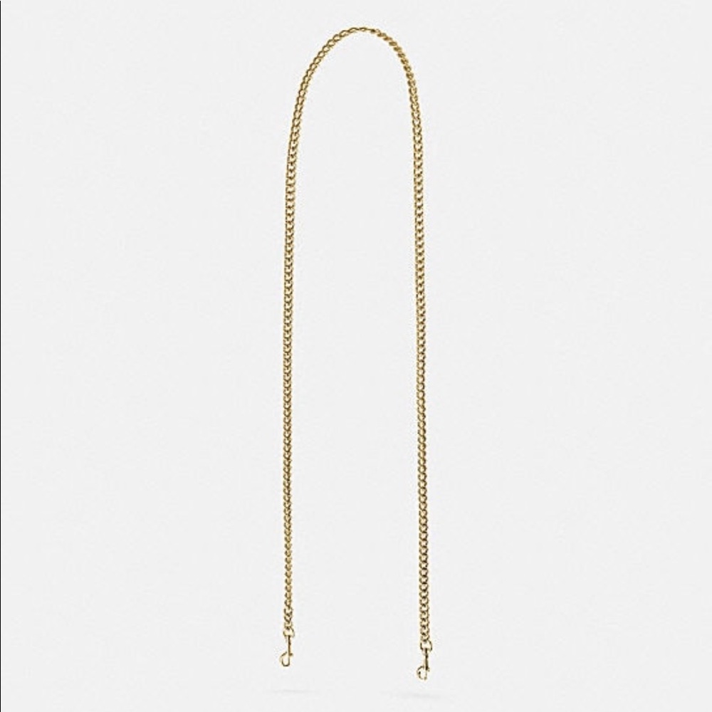 COACH Dinky Chain Strap Light Gold NWT